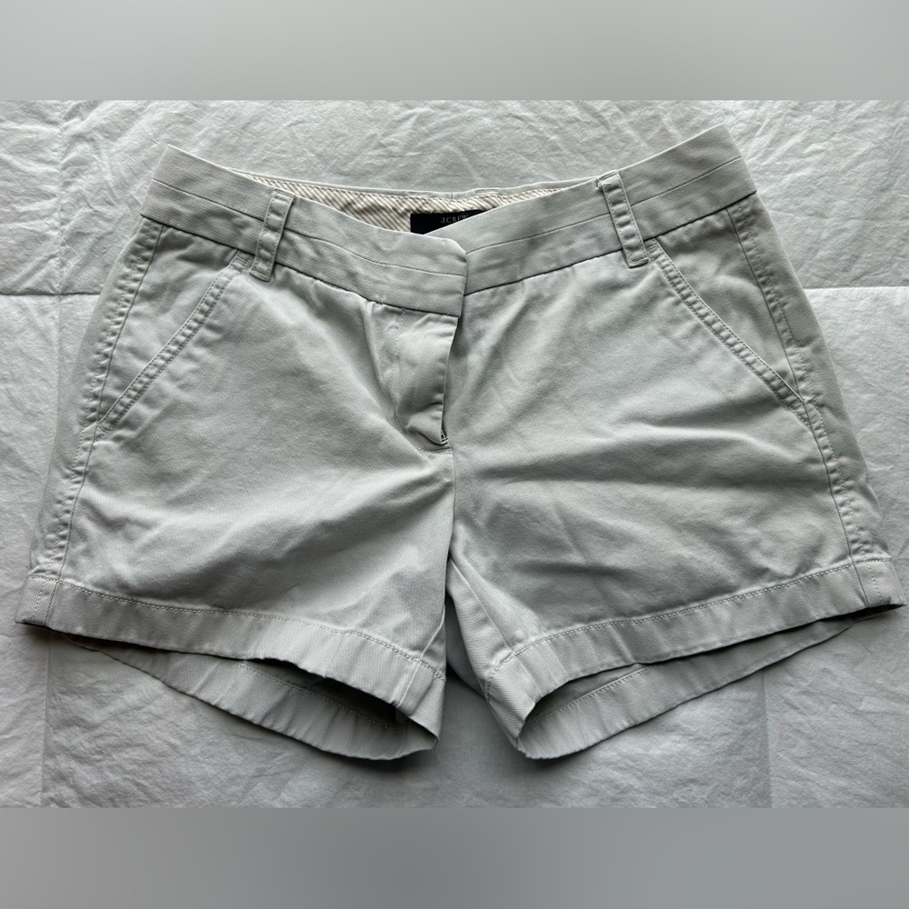 J. Crew Light Gray Women's Chino Shorts